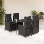 Set de muebles jardín 5 pzas con cojines ratán sintético negro von , Gartensets - Ref: Foro24-3213177, Preis: 633,21 €, Rabat...
