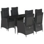 Set de muebles jardín 5 pzas con cojines ratán sintético negro von , Gartensets - Ref: Foro24-3213177, Preis: 633,21 €, Rabat...