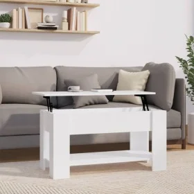 Mesa de centro madera contrachapada blanco 101x49x52 cm de vidaXL, Mesas de centro - Ref: Foro24-809701, Precio: 93,39 €, Des...