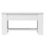 Mesa de centro madera contrachapada blanco 101x49x52 cm