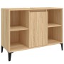 Armario de lavabo madera contrachapada roble Sonoma 80x33x60 cm de , Tocadores de baño - Ref: Foro24-821295, Precio: 76,12 €,...