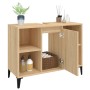 Armario de lavabo madera contrachapada roble Sonoma 80x33x60 cm de , Tocadores de baño - Ref: Foro24-821295, Precio: 76,12 €,...