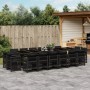 Set de muebles jardín 17 pzas con cojines ratán sintético negro by , Garden sets - Ref: Foro24-3211063, Price: 977,76 €, Disc...