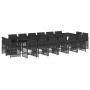 Set de muebles jardín 17 pzas con cojines ratán sintético negro by , Garden sets - Ref: Foro24-3211063, Price: 977,76 €, Disc...
