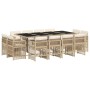 Set comedor de jardín con cojines 13 pzas ratán sintético beige von , Gartensets - Ref: Foro24-3211042, Preis: 920,82 €, Raba...