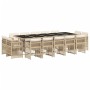 Set comedor de jardín con cojines 15 pzas ratán sintético beige von , Gartensets - Ref: Foro24-3211054, Preis: 1,00 €, Rabatt...