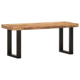 Banco de madera maciza de mango sin tratar y