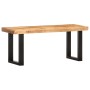 Banco de madera maciza de mango sin tratar y acero 110 cm | Foro24.es | Tu tienda online para hogar, jardín y más Foro24.es