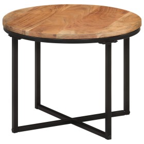 Mesa de centro de madera maciza de acacia y hierro 45x45x35 cm by , Coffee table - Ref: Foro24-372740, Price: 66,47 €, Discou...