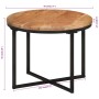 Mesa de centro de madera maciza de acacia y hierro 45x45x35 cm | Foro24.es | Tu tienda online para hogar, jardín y más Foro24.es