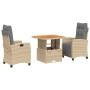 Set comedor de jardín 3 pzas con cojines ratán sintético beige von , Gartensets - Ref: Foro24-3277423, Preis: 405,91 €, Rabat...