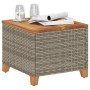 Mesa de jardín ratán sintético madera acacia gris 45x45x37 cm by , Garden tables - Ref: Foro24-366326, Price: 70,02 €, Discou...