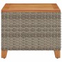 Mesa de jardín ratán sintético madera acacia gris 45x45x37 cm by , Garden tables - Ref: Foro24-366326, Price: 70,02 €, Discou...
