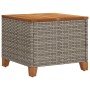 Mesa de jardín ratán sintético madera acacia gris 45x45x37 cm by , Garden tables - Ref: Foro24-366326, Price: 70,02 €, Discou...