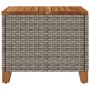Mesa de jardín ratán sintético madera acacia gris 45x45x37 cm by , Garden tables - Ref: Foro24-366326, Price: 70,02 €, Discou...
