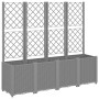Jardinera con enrejado PP gris claro 160x40x140 cm von , Töpfe und Pflanzgefäße - Ref: Foro24-367872, Preis: 197,17 €, Rabatt: %
