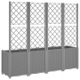 Jardinera con enrejado PP gris claro 160x40x140 cm von , Töpfe und Pflanzgefäße - Ref: Foro24-367872, Preis: 197,17 €, Rabatt: %