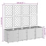 Jardinera con enrejado PP gris claro 160x40x140 cm von , Töpfe und Pflanzgefäße - Ref: Foro24-367872, Preis: 197,17 €, Rabatt: %