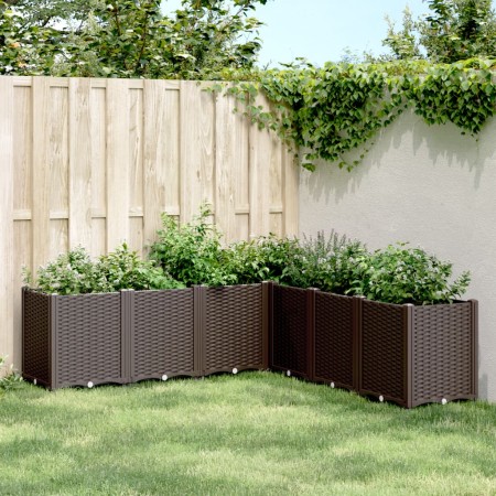 Jardinera PP marrón 160x160x53 cm von , Töpfe und Pflanzgefäße - Ref: Foro24-367870, Preis: 178,05 €, Rabatt: %