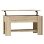 Center table made of Sonoma oak engineered wood 101x49x52 cm by vidaXL, Coffee table - Ref: Foro24-809704, Price: 87,97 €, Di...