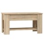 Center table made of Sonoma oak engineered wood 101x49x52 cm by vidaXL, Coffee table - Ref: Foro24-809704, Price: 90,62 €, Di...