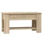 Center table made of Sonoma oak engineered wood 101x49x52 cm by vidaXL, Coffee table - Ref: Foro24-809704, Price: 87,97 €, Di...