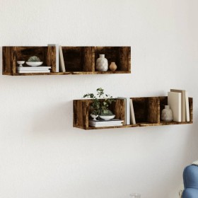 Muebles de pared 2 uds madera de ingeniería roble ahumado von , Regale und Regale - Ref: Foro24-840438, Preis: 36,22 €, Rabat...
