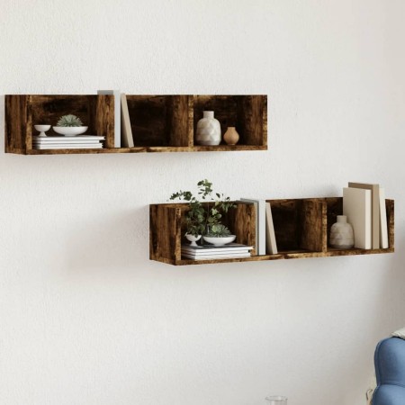 Muebles de pared 2 uds madera de ingeniería roble ahumado von , Regale und Regale - Ref: Foro24-840438, Preis: 36,22 €, Rabat...