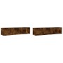 Muebles de pared 2 uds madera de ingeniería roble ahumado von , Regale und Regale - Ref: Foro24-840438, Preis: 36,22 €, Rabat...