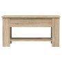 Center table made of Sonoma oak engineered wood 101x49x52 cm by vidaXL, Coffee table - Ref: Foro24-809704, Price: 90,62 €, Di...