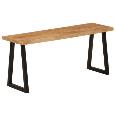 Banco con borde natural de madera de acacia maciza 105 cm by , Banks - Ref: Foro24-372754, Price: 104,46 €, Discount: %