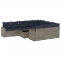 Set de sofás de jardín 11 pzas y cojines ratán sintético gris by , Garden sets - Ref: Foro24-3219491, Price: 768,52 €, Discou...