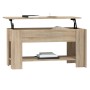 Center table made of Sonoma oak engineered wood 101x49x52 cm by vidaXL, Coffee table - Ref: Foro24-809704, Price: 90,62 €, Di...