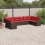 Set de sofás de jardín 10 pzas y cojines ratán sintético marrón von , Gartensets - Ref: Foro24-3219464, Preis: 700,76 €, Raba...