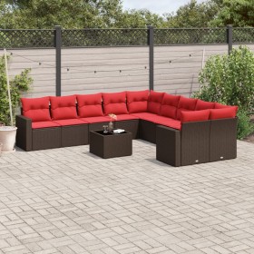 Set de sofás de jardín 11 pzas cojines ratán sintético marrón von , Gartensets - Ref: Foro24-3219514, Preis: 752,86 €, Rabatt: %