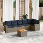 Set de sofás de jardín 7 pzas con cojines ratán sintético gris by , Garden sets - Ref: Foro24-3256467, Price: 509,06 €, Disco...