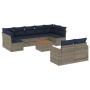 Set de sofás de jardín 10 pzas con cojines ratán sintético gris von , Gartensets - Ref: Foro24-3256607, Preis: 736,54 €, Raba...