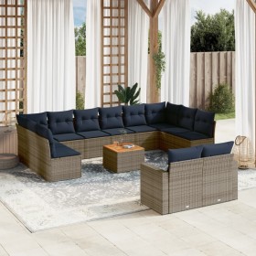 Set sofás de jardín con cojines 13 piezas ratán sintético gris von , Gartensets - Ref: Foro24-3256691, Preis: 989,79 €, Rabat...