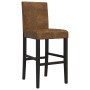 Taburetes altos 2 uds madera maciza de caucho y tela | Foro24.es | Tu tienda online para hogar, jardín y más Foro24.es