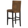 Taburetes altos 2 uds madera maciza de caucho y tela | Foro24.es | Tu tienda online para hogar, jardín y más Foro24.es