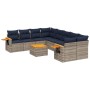 Set de sofás de jardín 9 pzas con cojines ratán sintético gris | Foro24.es | Tu tienda online para hogar, jardín y más Foro24.es