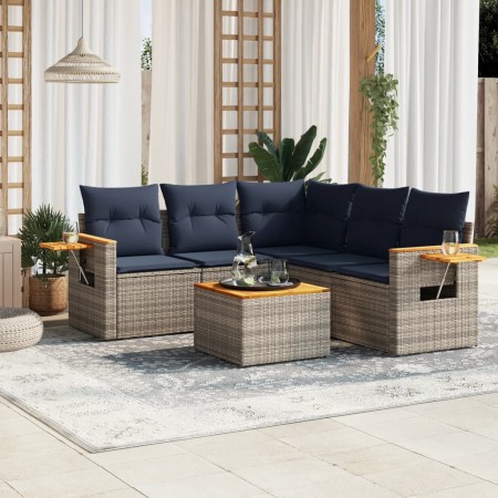 Set de sofás de jardín 6 pzas con cojines ratán sintético gris | Foro24.es | Tu tienda online para hogar, jardín y más Foro24.es
