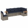 Set de sofás de jardín 6 pzas con cojines ratán sintético gris | Foro24.es | Tu tienda online para hogar, jardín y más Foro24.es