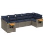 Set de sofás de jardín 7 pzas con cojines ratán sintético gris by , Garden sets - Ref: Foro24-3227111, Price: 550,48 €, Disco...