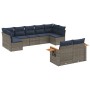 Set de sofás de jardín 9 pzas con cojines ratán sintético gris by , Garden sets - Ref: Foro24-3227132, Price: 685,73 €, Disco...