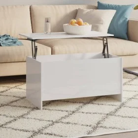 Couchtisch aus glänzend weißem Sperrholz, 102 x 55,5 x 52,5 cm von vidaXL, Couchtisch - Ref: Foro24-809671, Preis: 60,15 €, R...