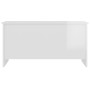 Mesa de centro contrachapada blanco brillo 102x55,5x52,5 cm de vidaXL, Mesas de centro - Ref: Foro24-809671, Precio: 60,15 €,...