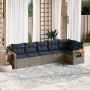 Set de sofás de jardín 6 pzas con cojines ratán sintético gris by , Garden sets - Ref: Foro24-3226831, Price: 461,69 €, Disco...