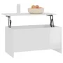 Couchtisch aus glänzend weißem Sperrholz, 102 x 55,5 x 52,5 cm von vidaXL, Couchtisch - Ref: Foro24-809671, Preis: 60,15 €, R...