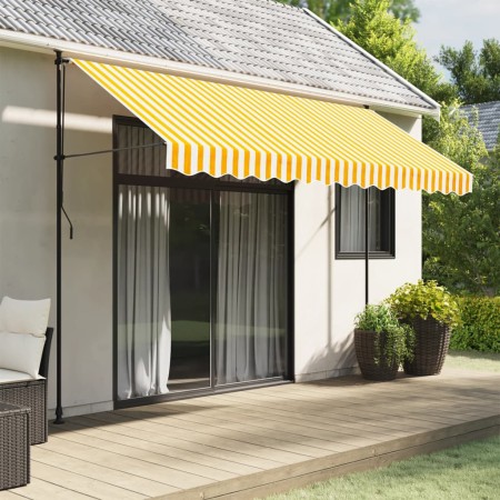 Tela de cenefa de toldo de repuesto rayas amarillo blanco 3,5 m de , Toldos - Ref: Foro24-367757, Precio: 14,44 €, Descuento: %